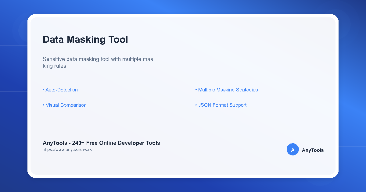 Data Masking Tool | Sensitive Information Masking | AnyTools