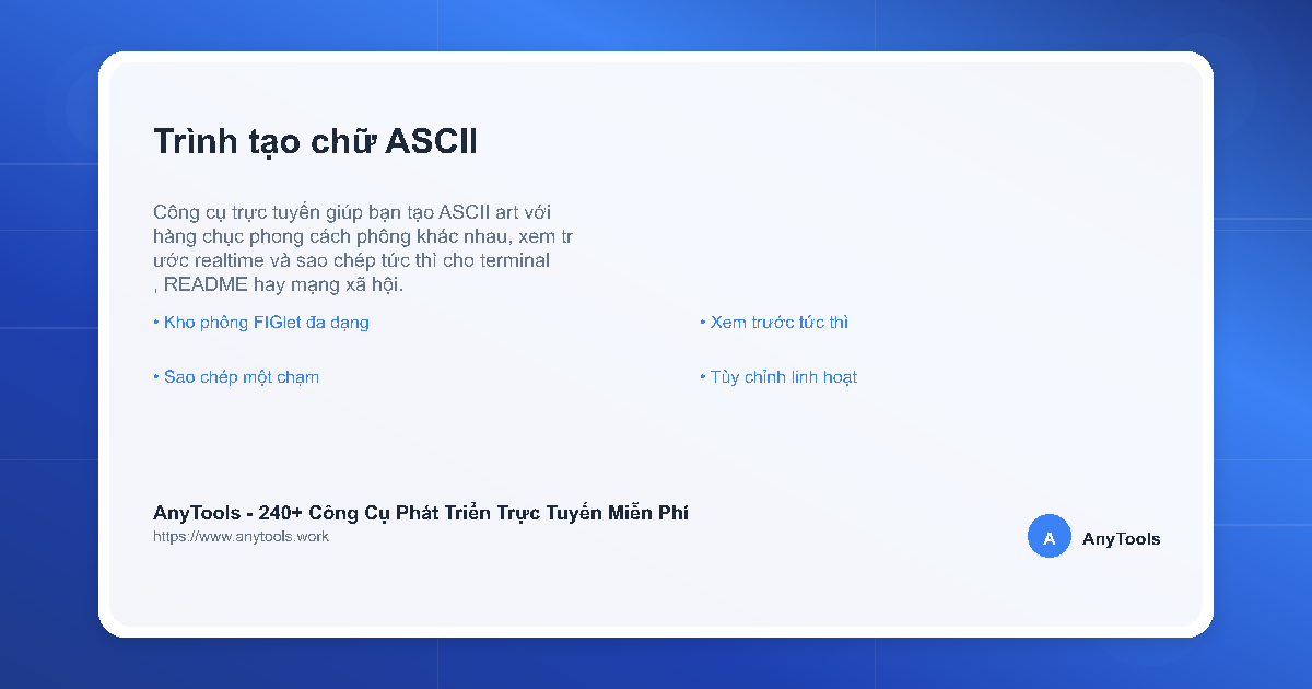 Trình tạo ASCII art - chữ nghệ thuật cho terminal và README