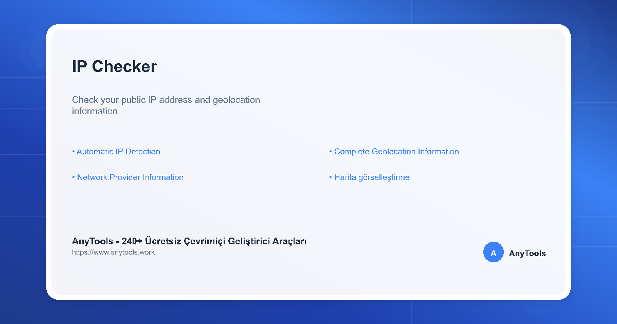 Ip Test Tools IP Checker - Free Online IP Address Checker Tool | AnyTools