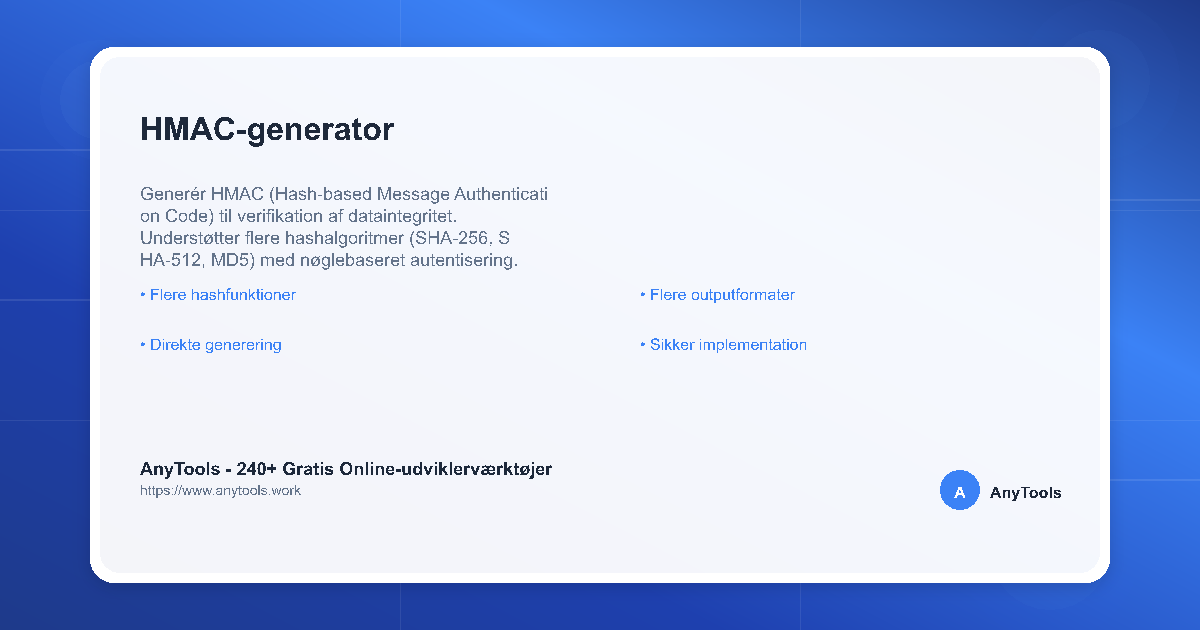 HMAC-generator – SHA256/SHA512 MAC | AnyTools