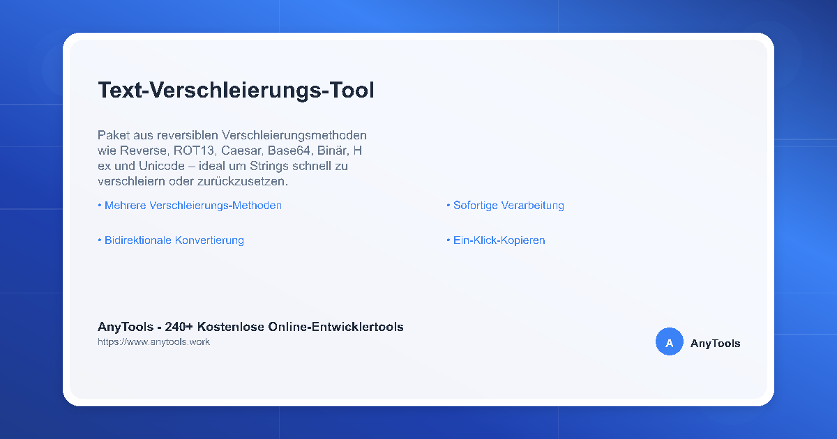 String-Obfuscator | Text-Kodierung & Base64/Hex Konverter | AnyTools