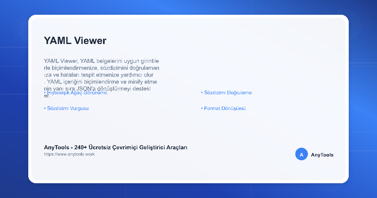 Developer Yaml Ruler Screen YAML Viewer - YAML dosyalarını görüntüleyin ve doğrulayın